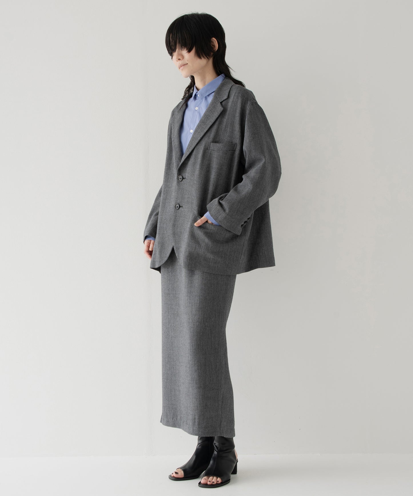 Omi-zarashi long-sleeve over shirt