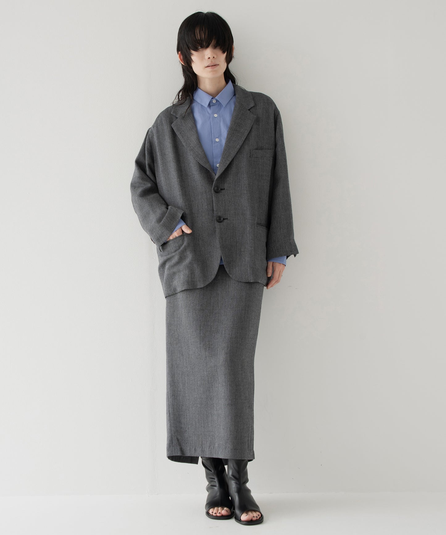 Omi-zarashi long-sleeve over shirt