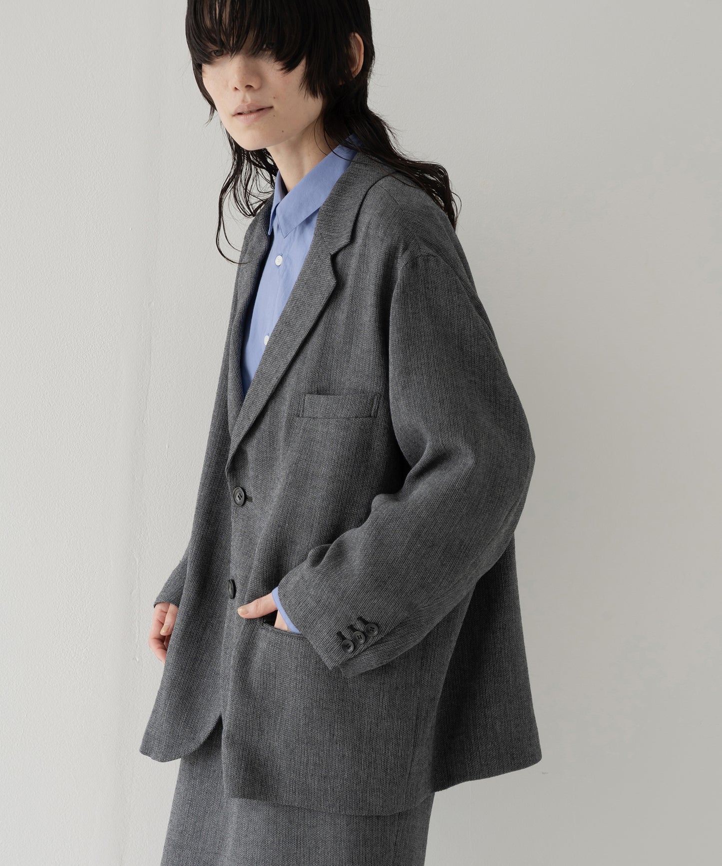 Omi-zarashi long-sleeve over shirt