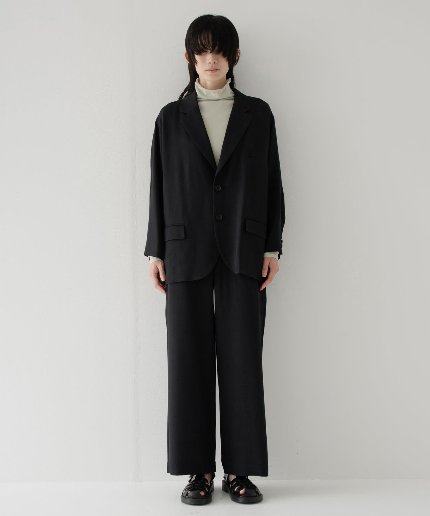 high twist jersey t-neck top