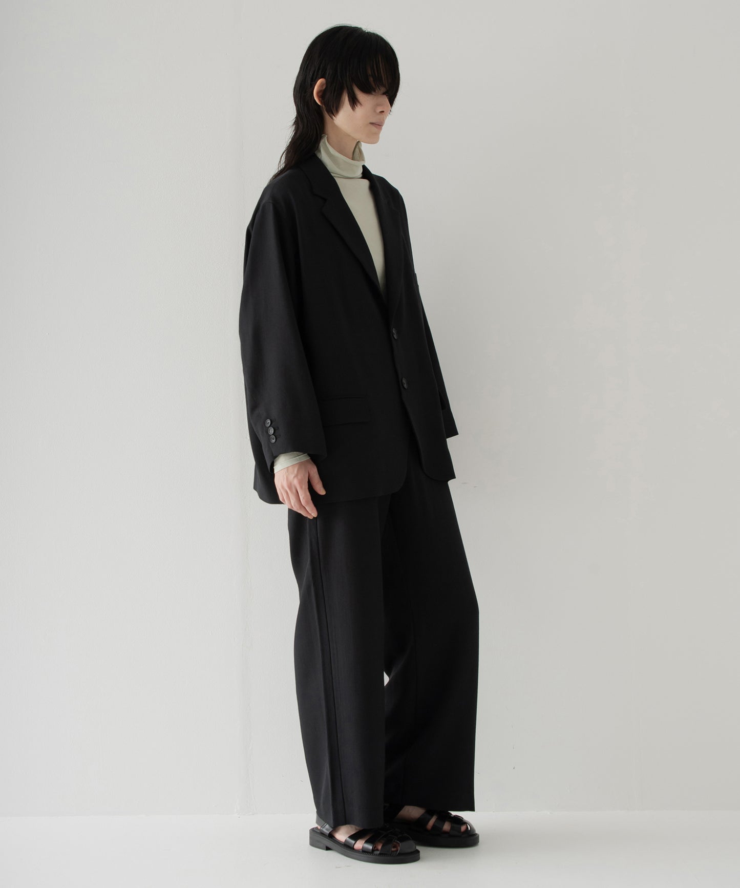 high twist jersey t-neck top