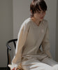 silk cotton v-neck pullover【商品納期 2月下旬】