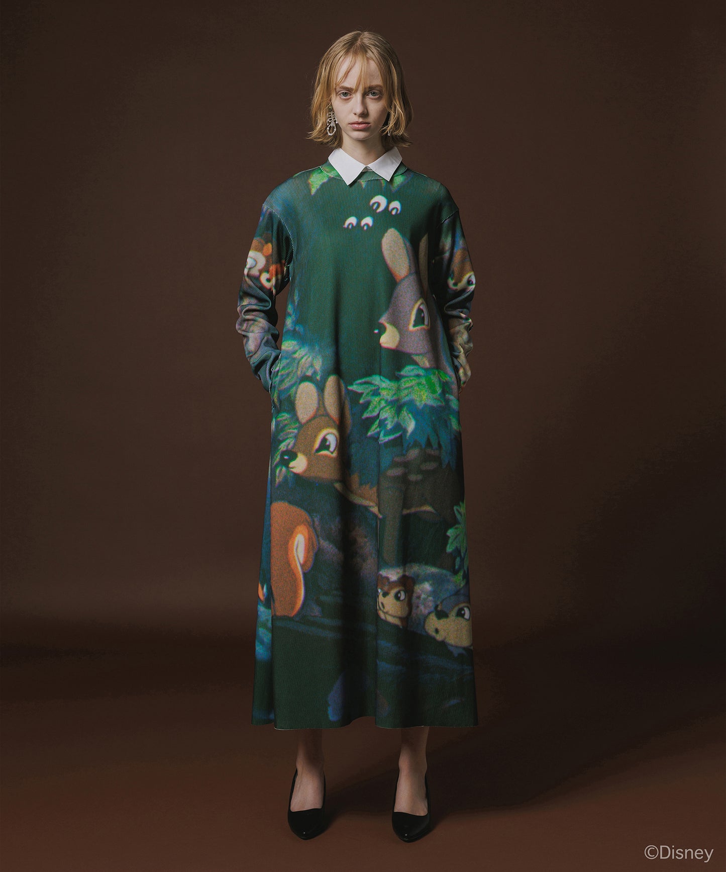 Disney 『Snow White』 NON TOKYO 　PRINT RIB L/S ONE-PIECE