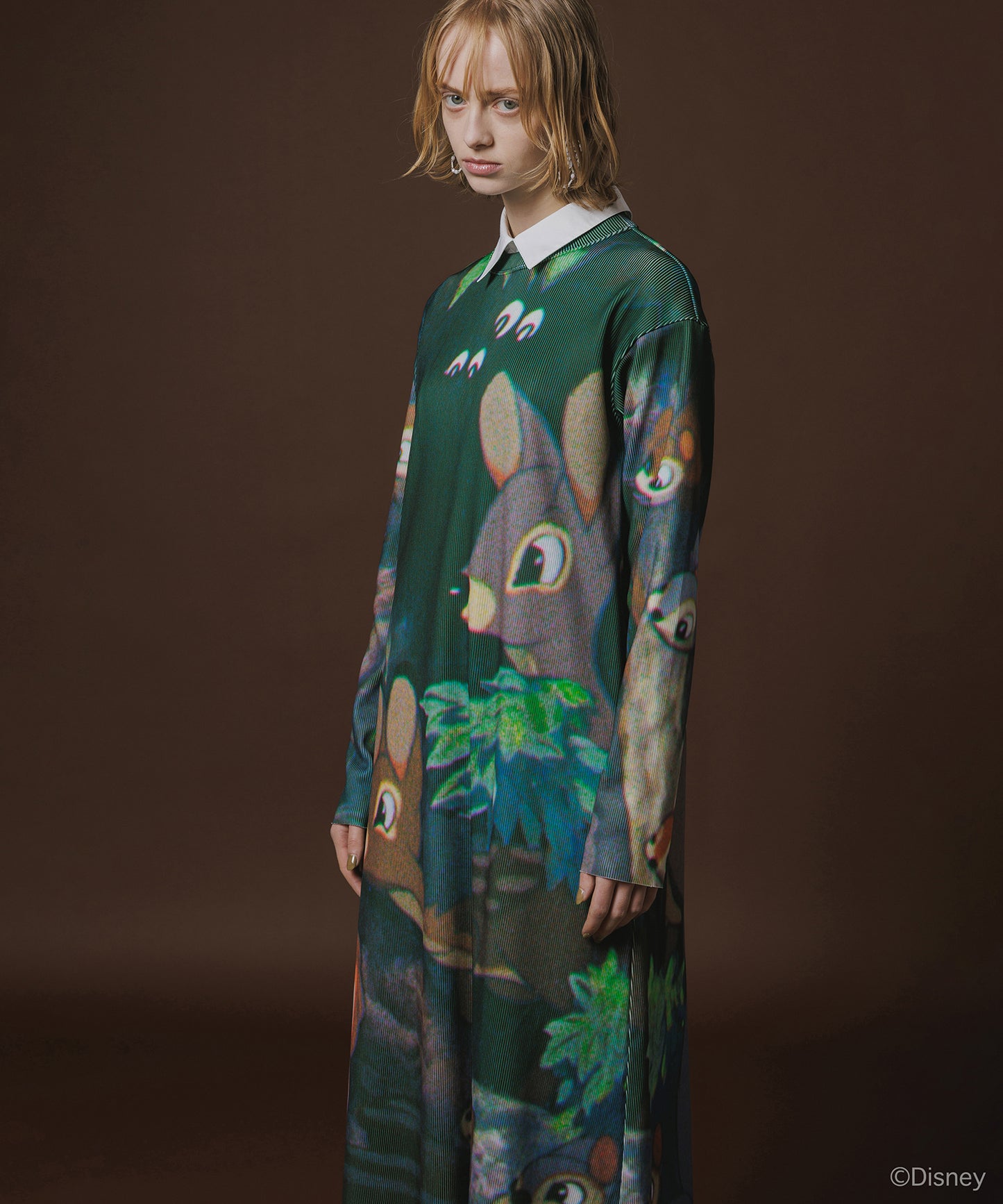 Disney 『Snow White』 NON TOKYO 　PRINT RIB L/S ONE-PIECE