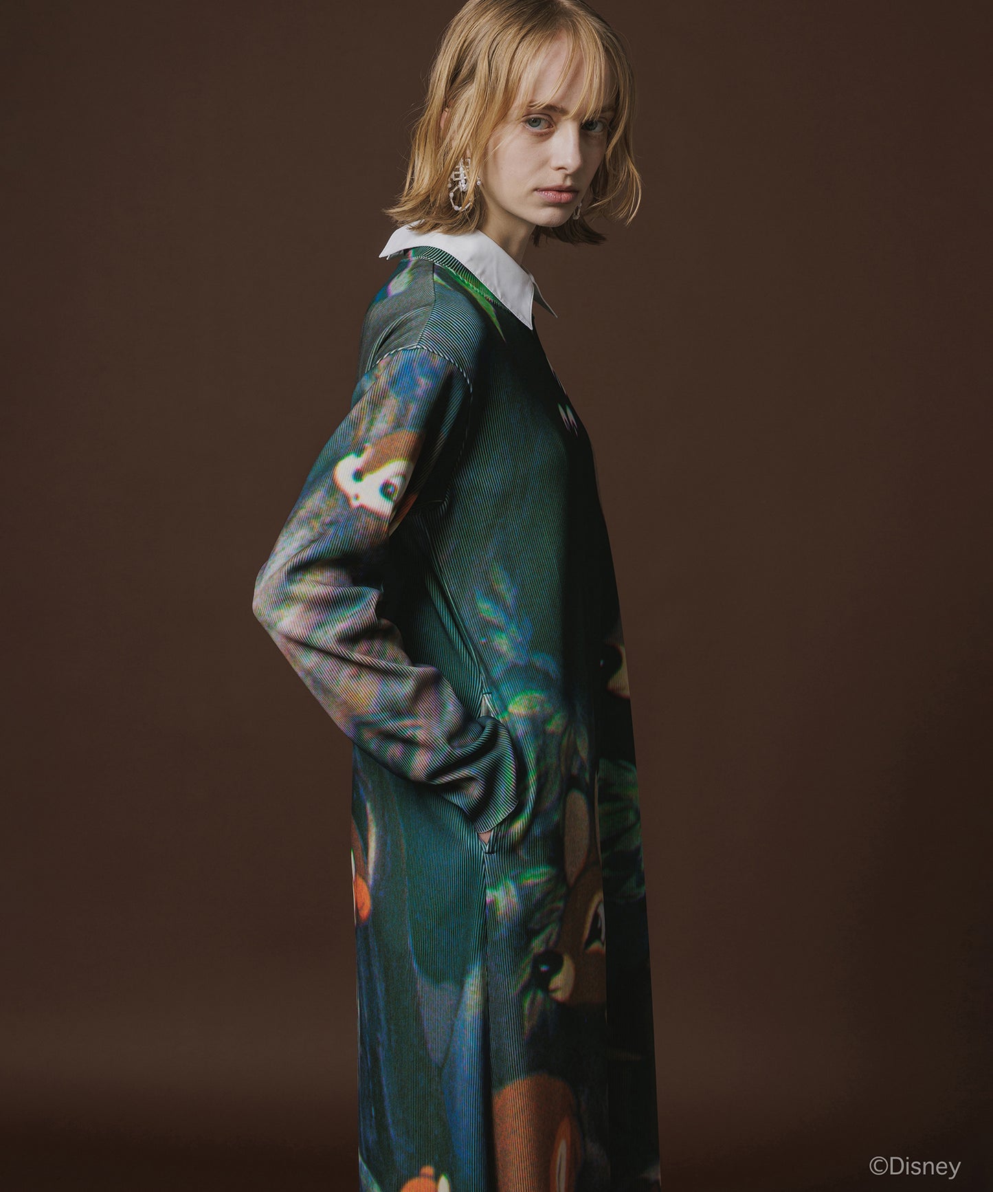 Disney 『Snow White』 NON TOKYO 　PRINT RIB L/S ONE-PIECE