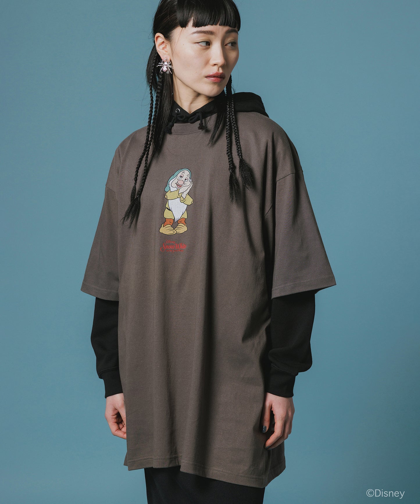 Disney 『Snow White』 NON TOKYO 　PRINT BIG T-SHIRT(SLEEPY)