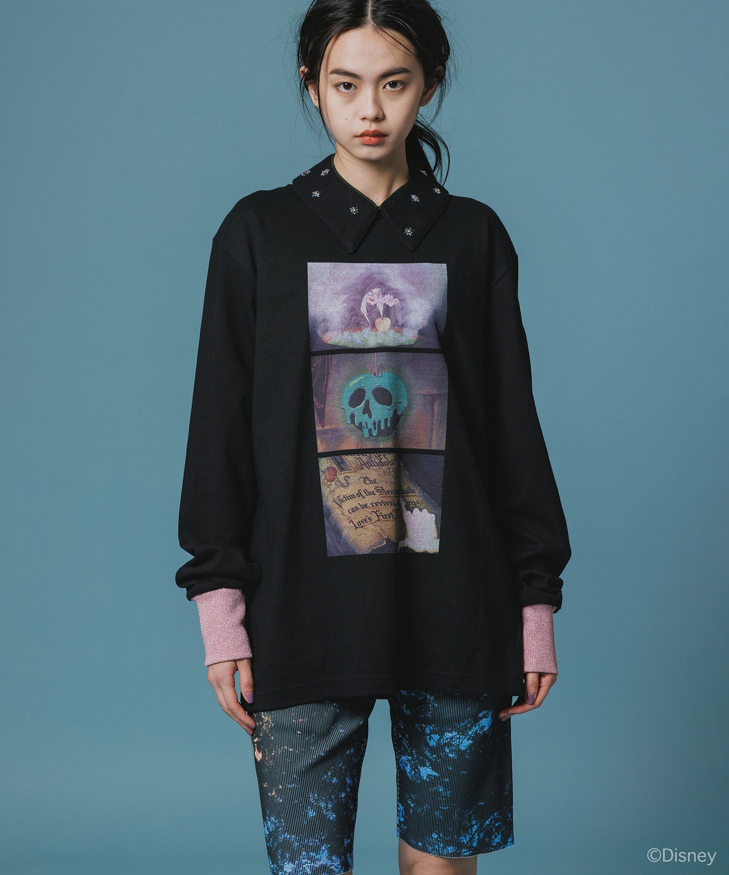 Disney 『Snow White』 NON TOKYO 　PRINT L/S T-SHIRT(POISON APPLE)