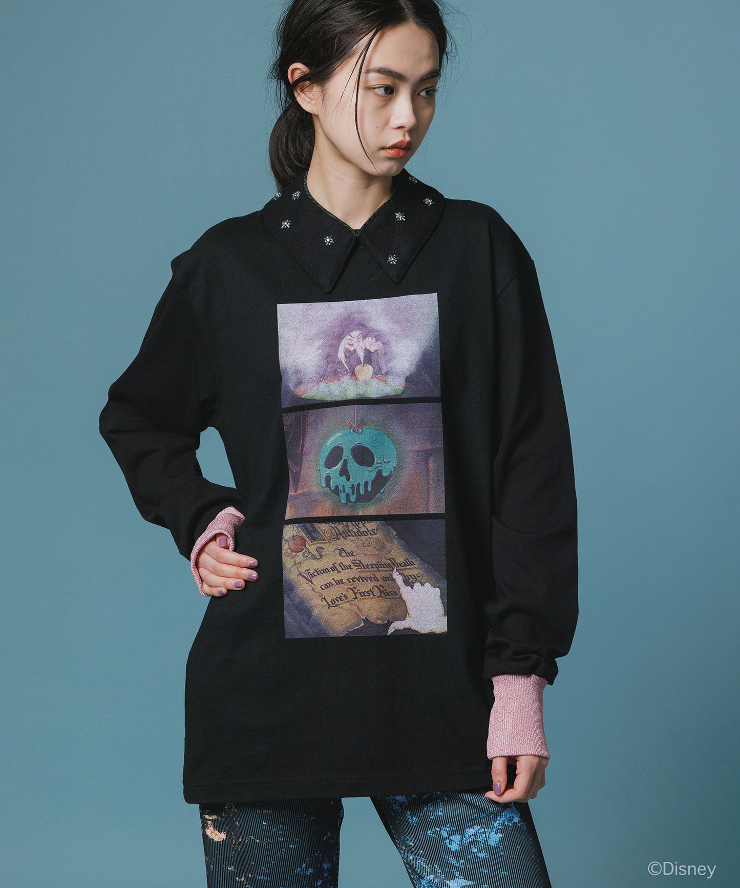 Disney 『Snow White』 NON TOKYO 　PRINT L/S T-SHIRT(POISON APPLE)