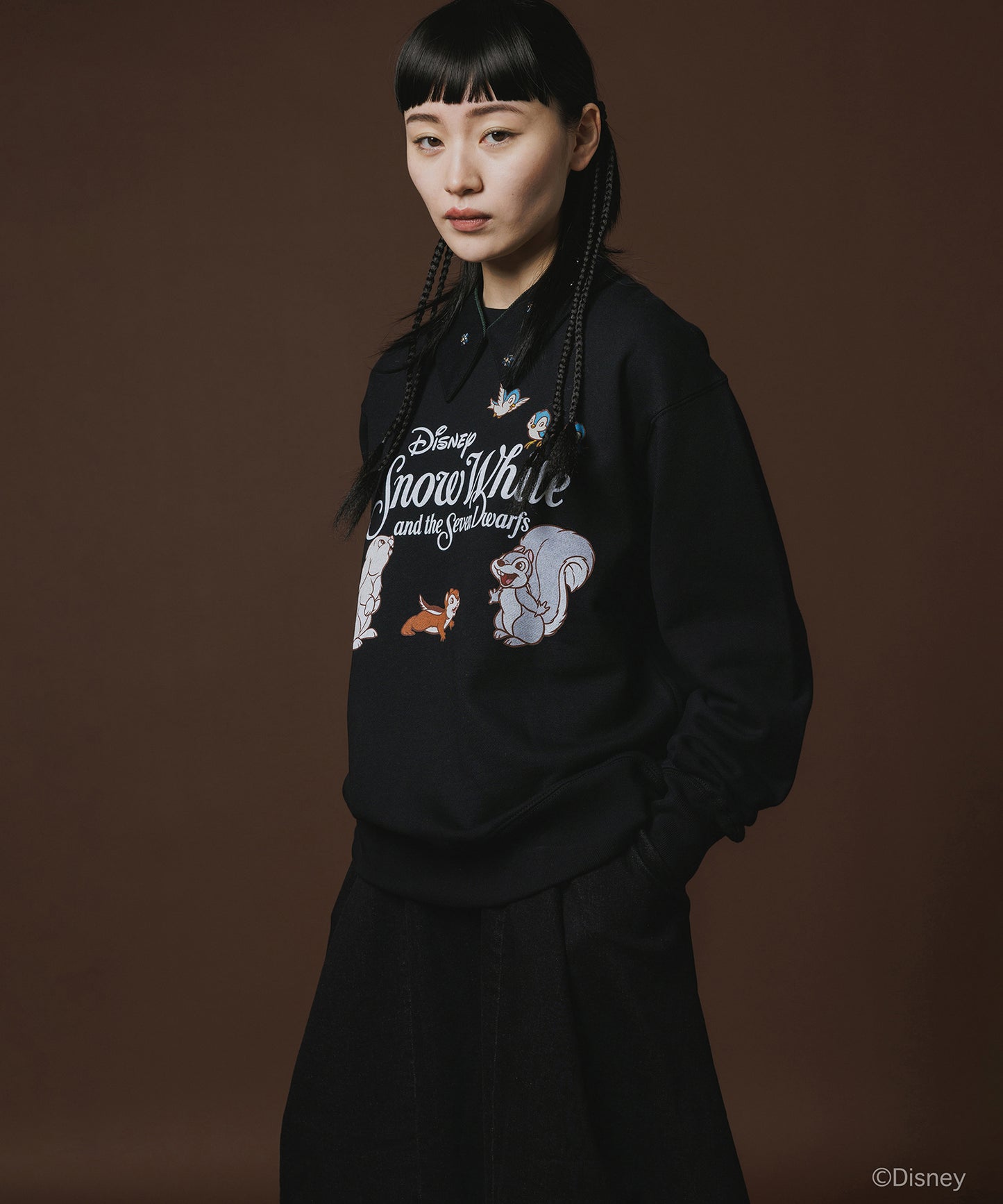 Disney 『Snow White』 NON TOKYO 　PRINT PULLOVER SWEAT(ANIMALS)