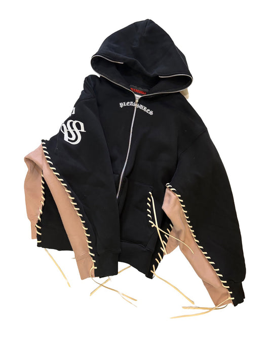 PLEASURES x DISCOVERED DOUBLE LAYERED HOODIE