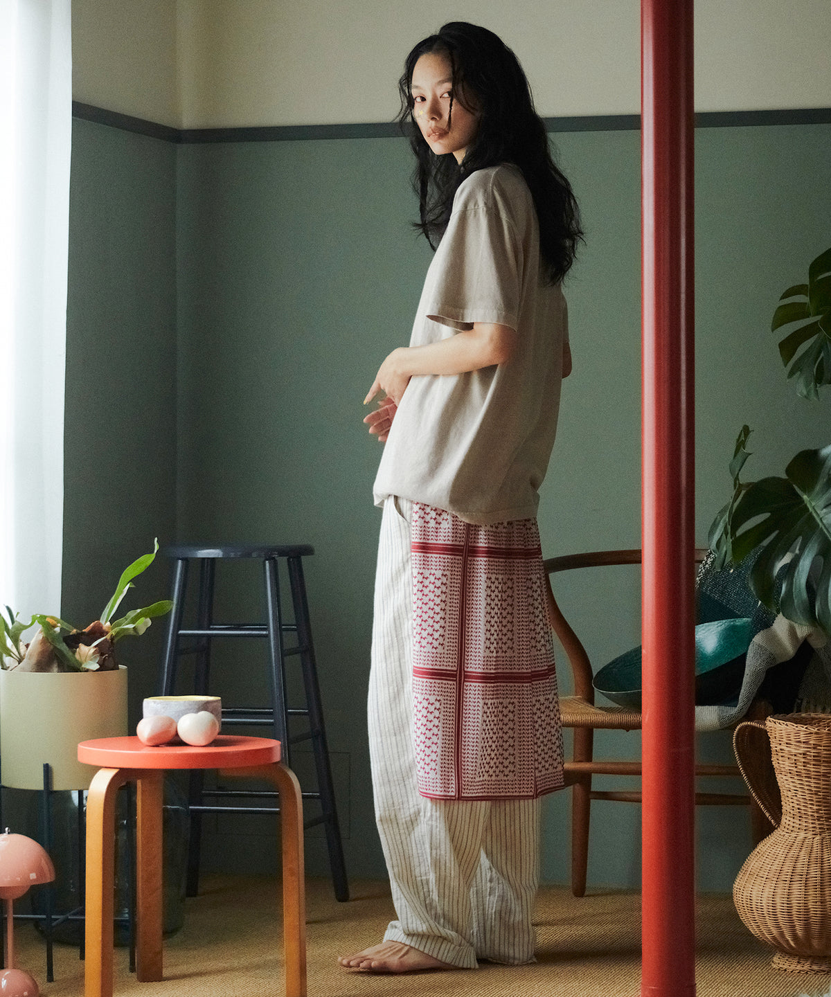 SHEMAGH LACE WIDE PANTS