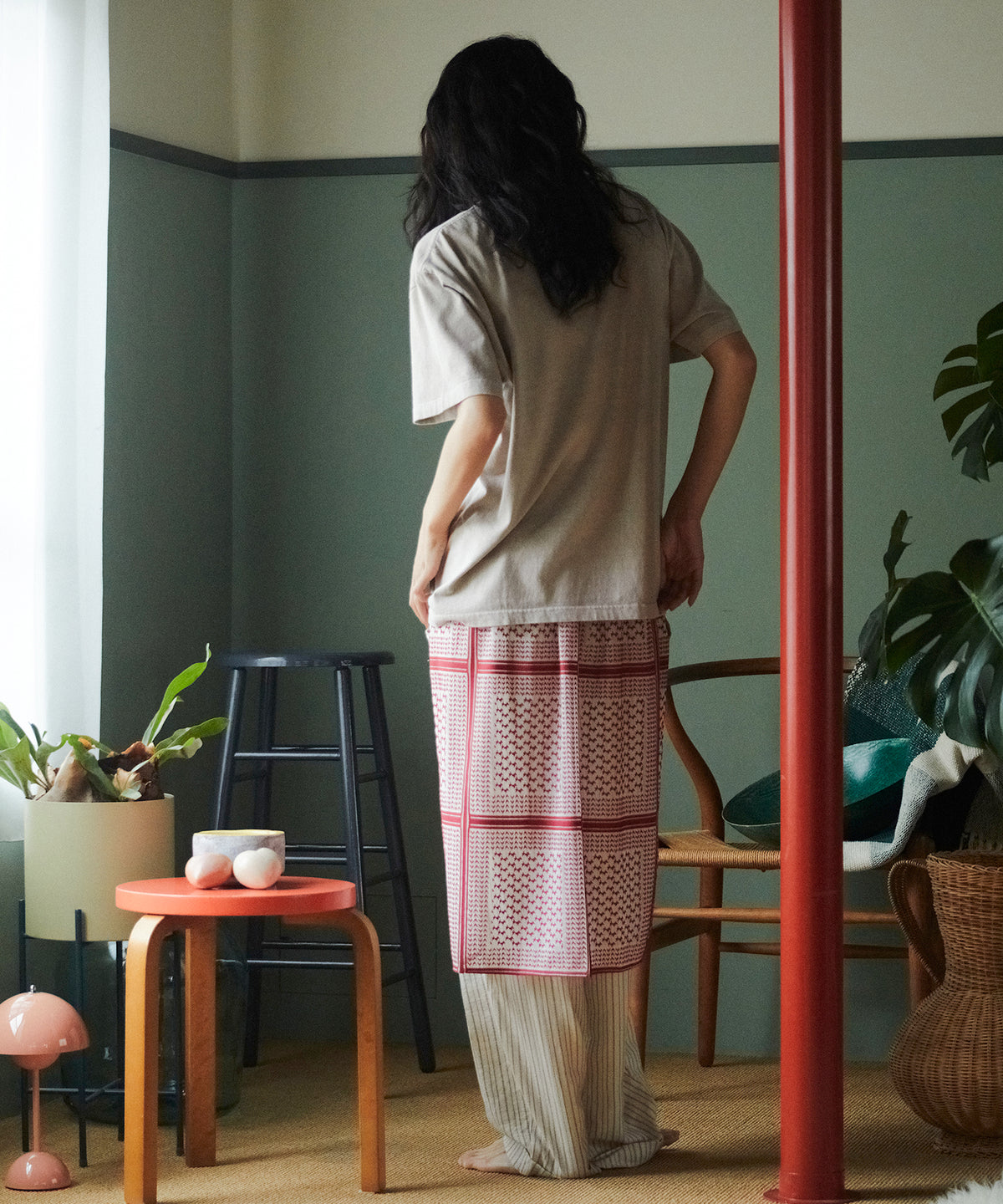 SHEMAGH LACE WIDE PANTS