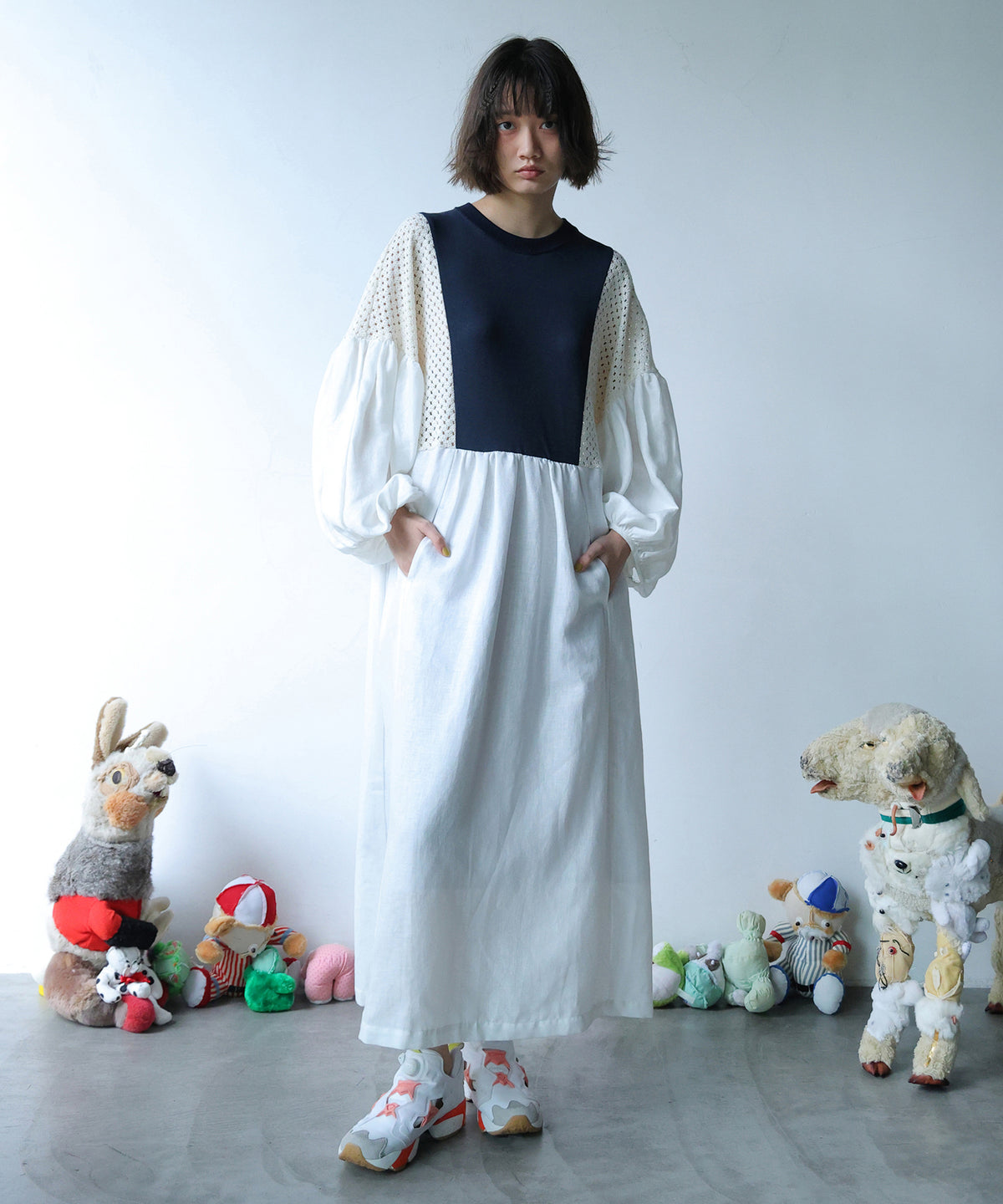 MIXTURE MEMORY DRESS　PLAIN