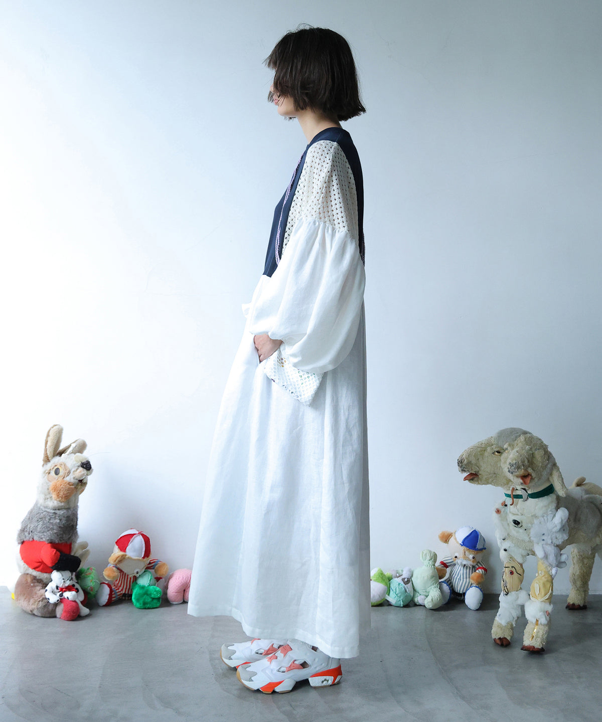 MIXTURE MEMORY DRESS　PLAIN