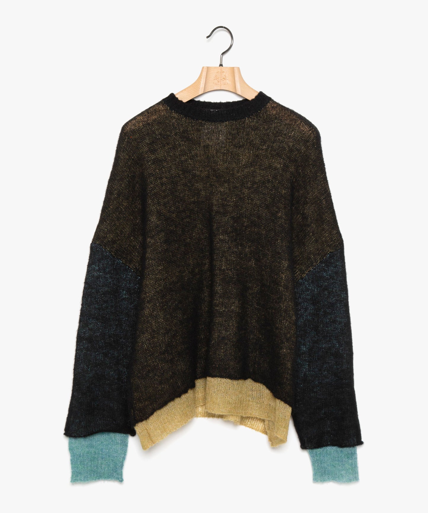 Mohair Color Layer Knit Sweater