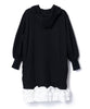 FRILL HEM SWEAT ONE-PIECE【商品納期 2月下旬】