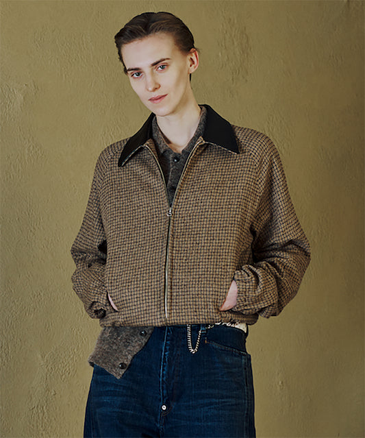 LEATHER COLLAR SHORT JACKET