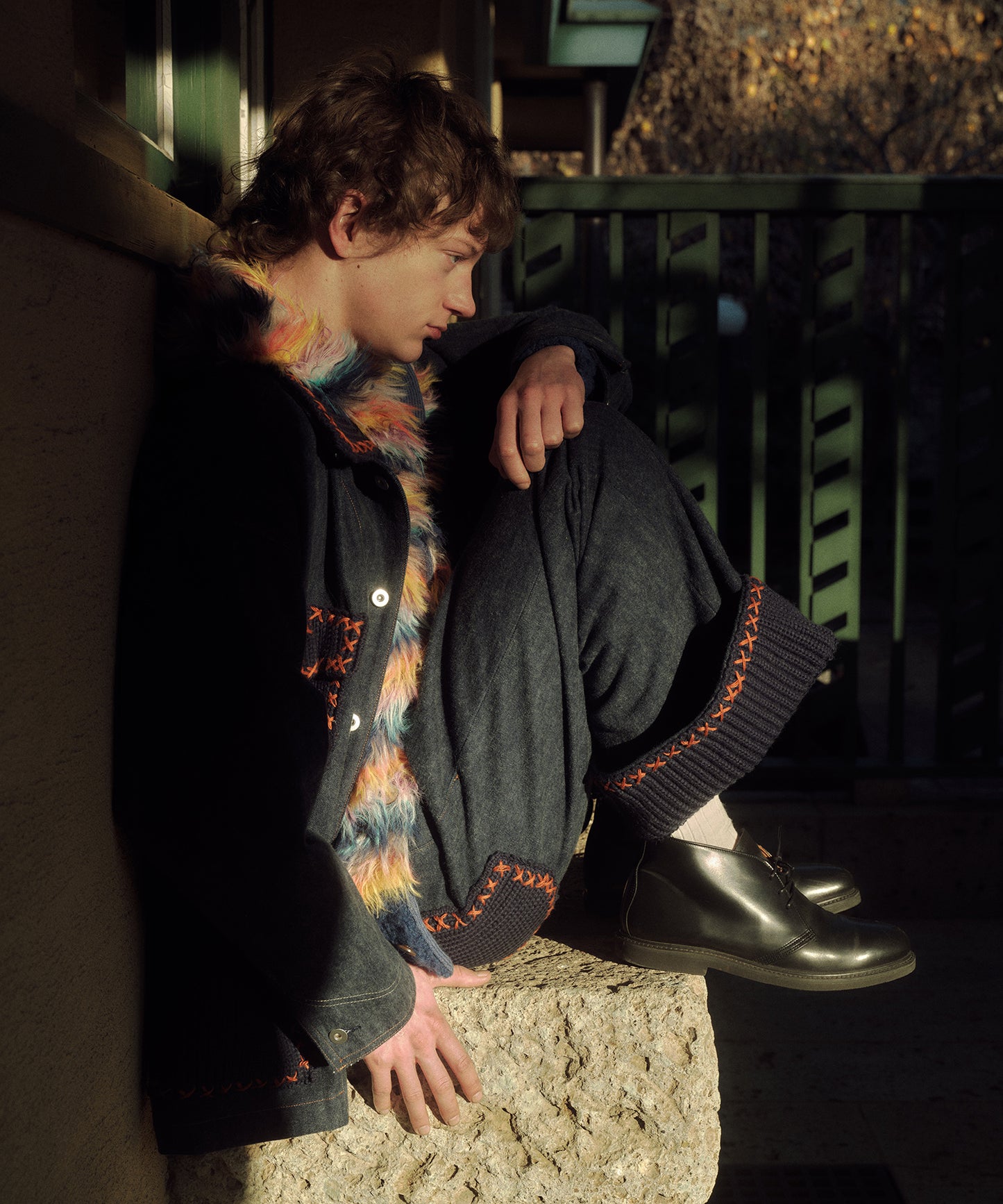 HAND KNITTING DENIM PANTS