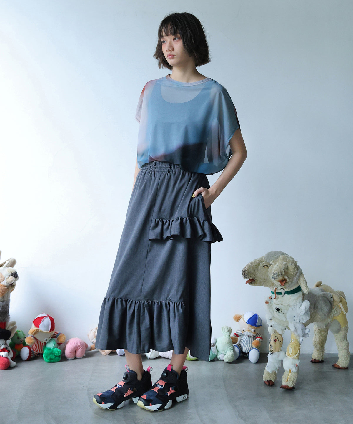 ASYMMETRICAL SHIRT SKIRT