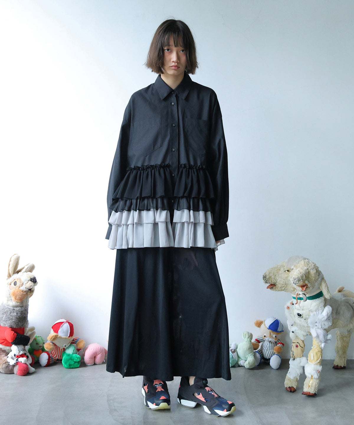 FRILL SHIRT JACKET