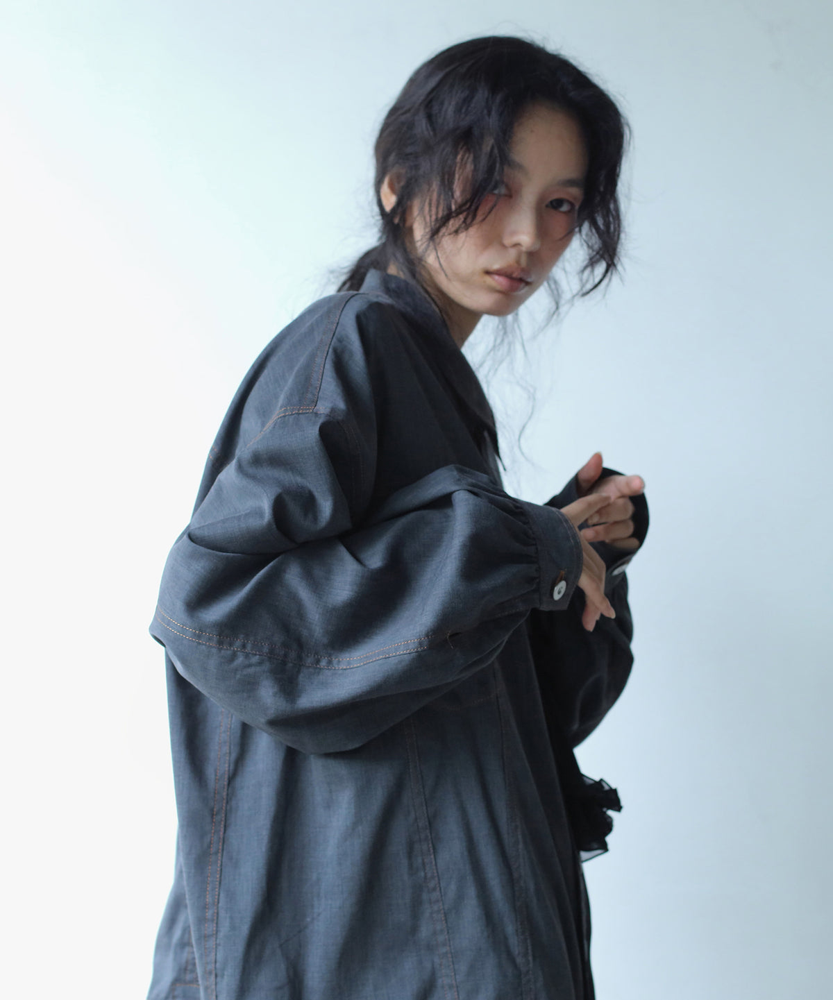 ASYMMETRICAL SHIRT JACKET