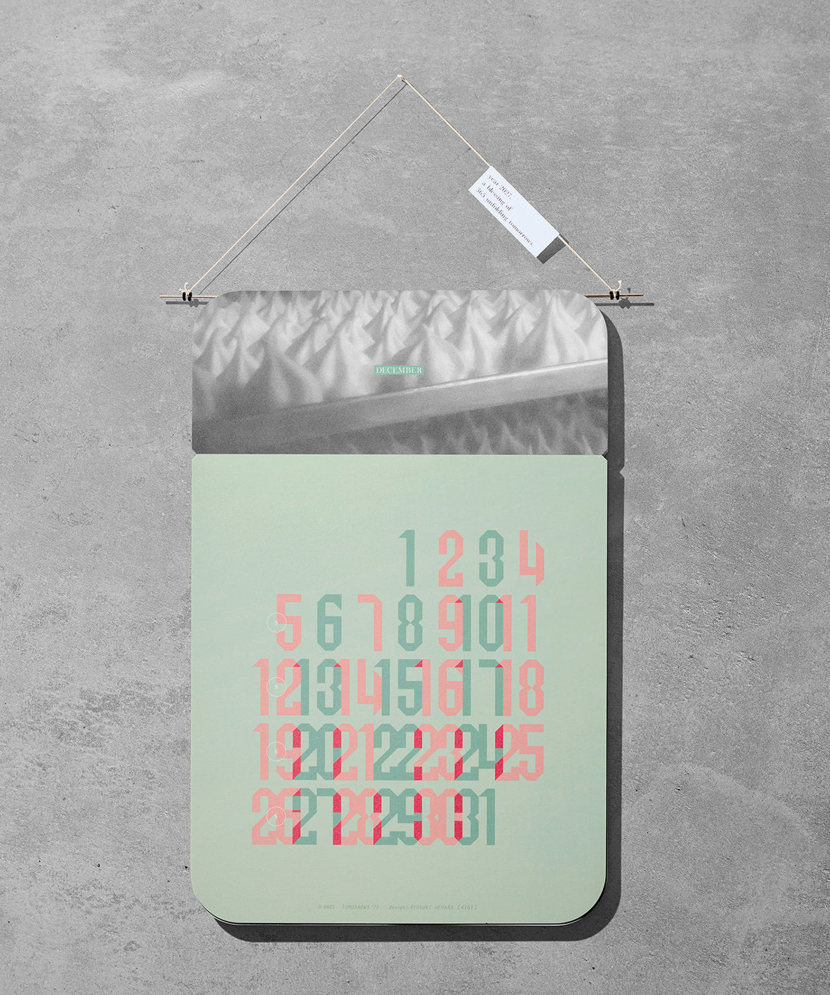 2027 カレンダー 「 TOMORROWS 2027 」 Design : Uehara Ryosuke