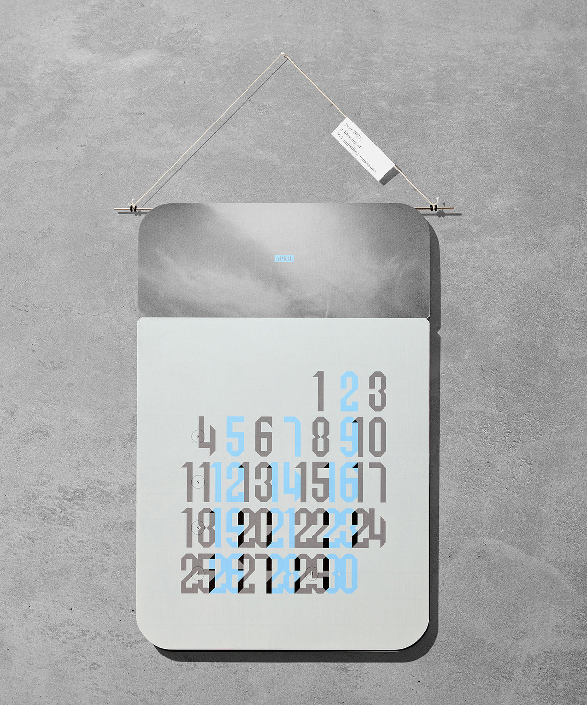 2027 カレンダー 「 TOMORROWS 2027 」 Design : Uehara Ryosuke