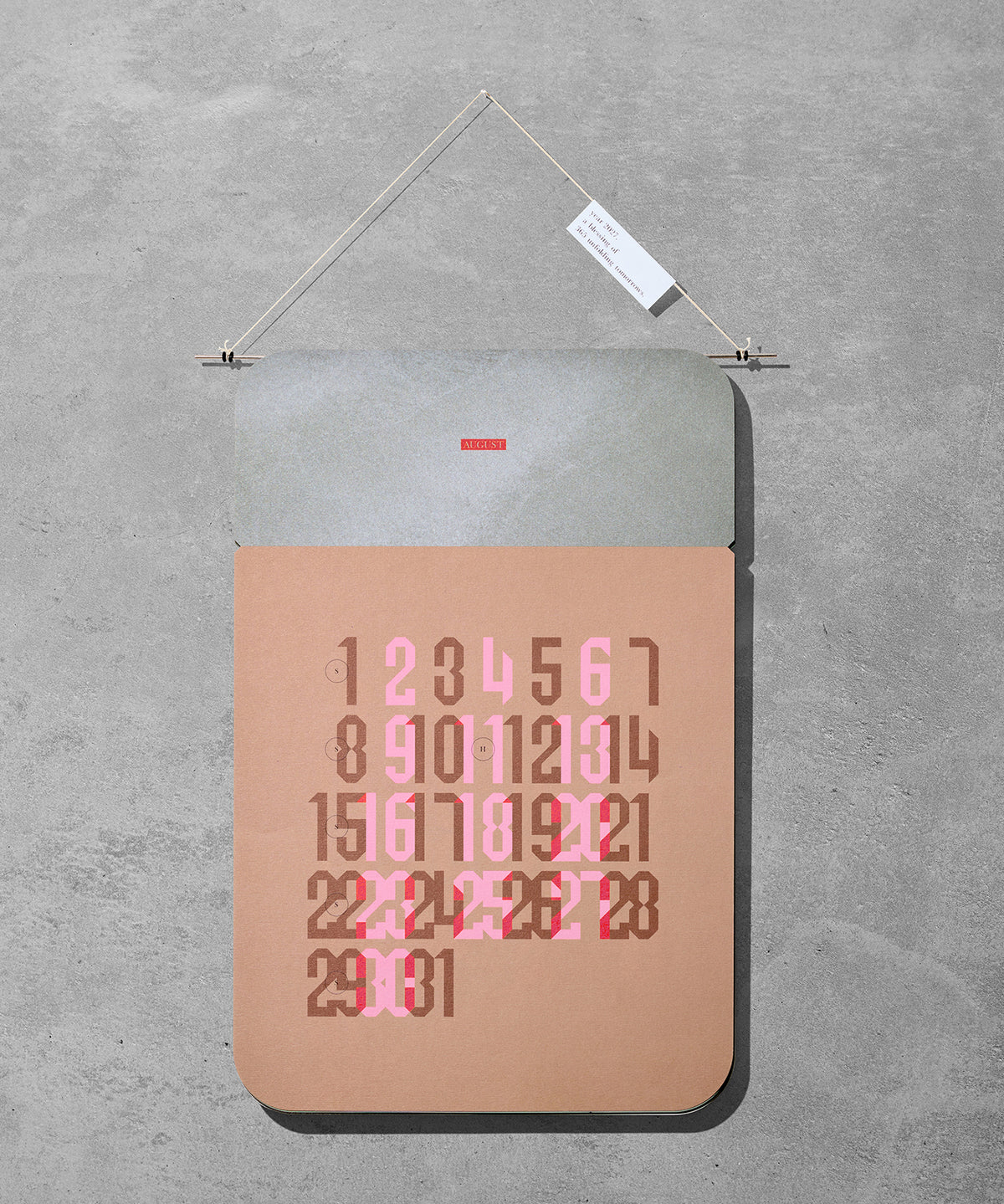2027 カレンダー 「 TOMORROWS 2027 」 Design : Uehara Ryosuke