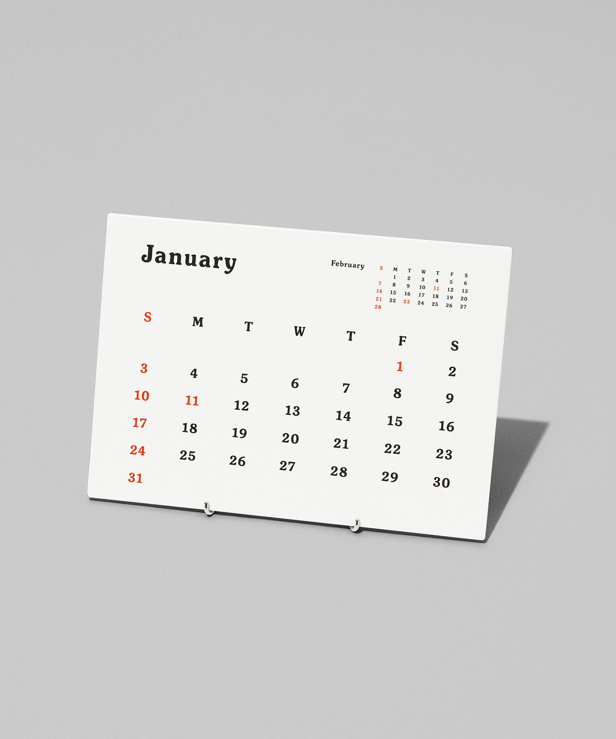 2027 Typeface Calendar 『 Souvenir Bold 』卓上カレンダー