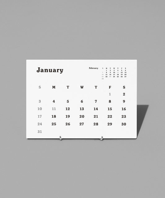 2027 Typeface Calendar 『 Souvenir Bold 』卓上カレンダー