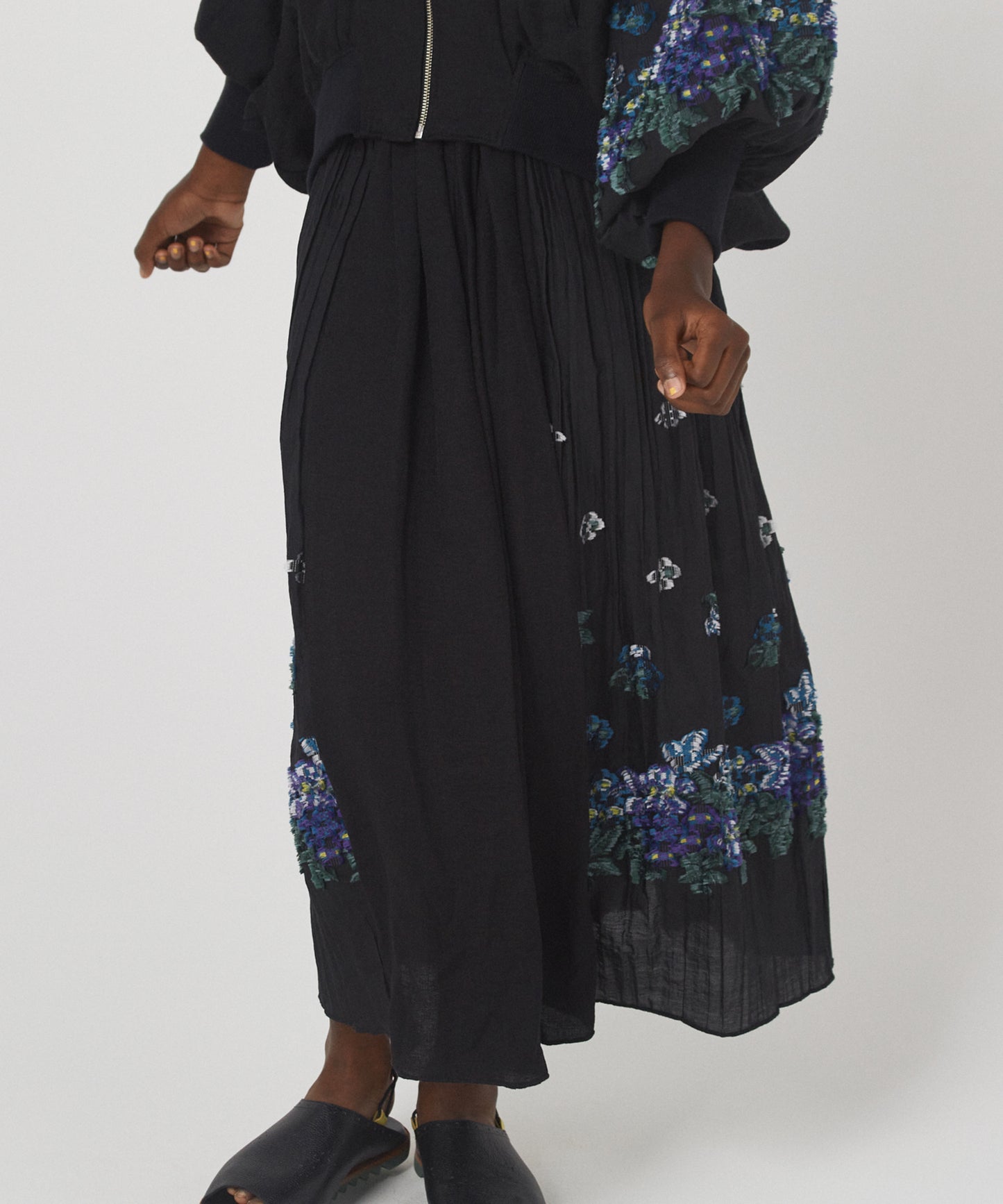 Mosaic Garden Lace-Up Skirt