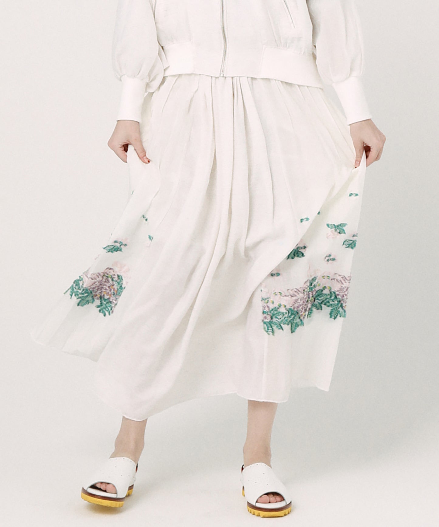Mosaic Garden Lace-Up Skirt