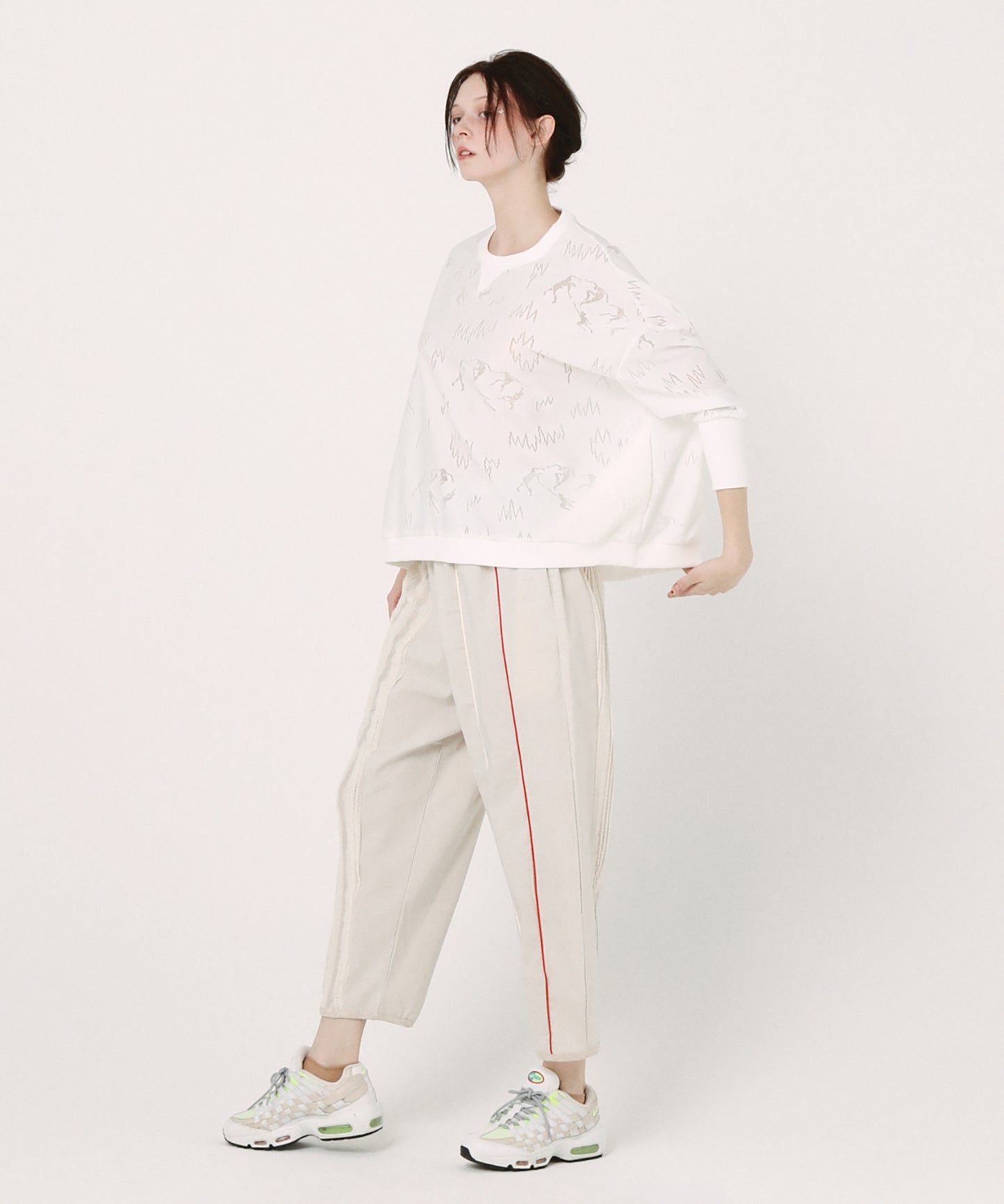 Mixed Frill Pants
