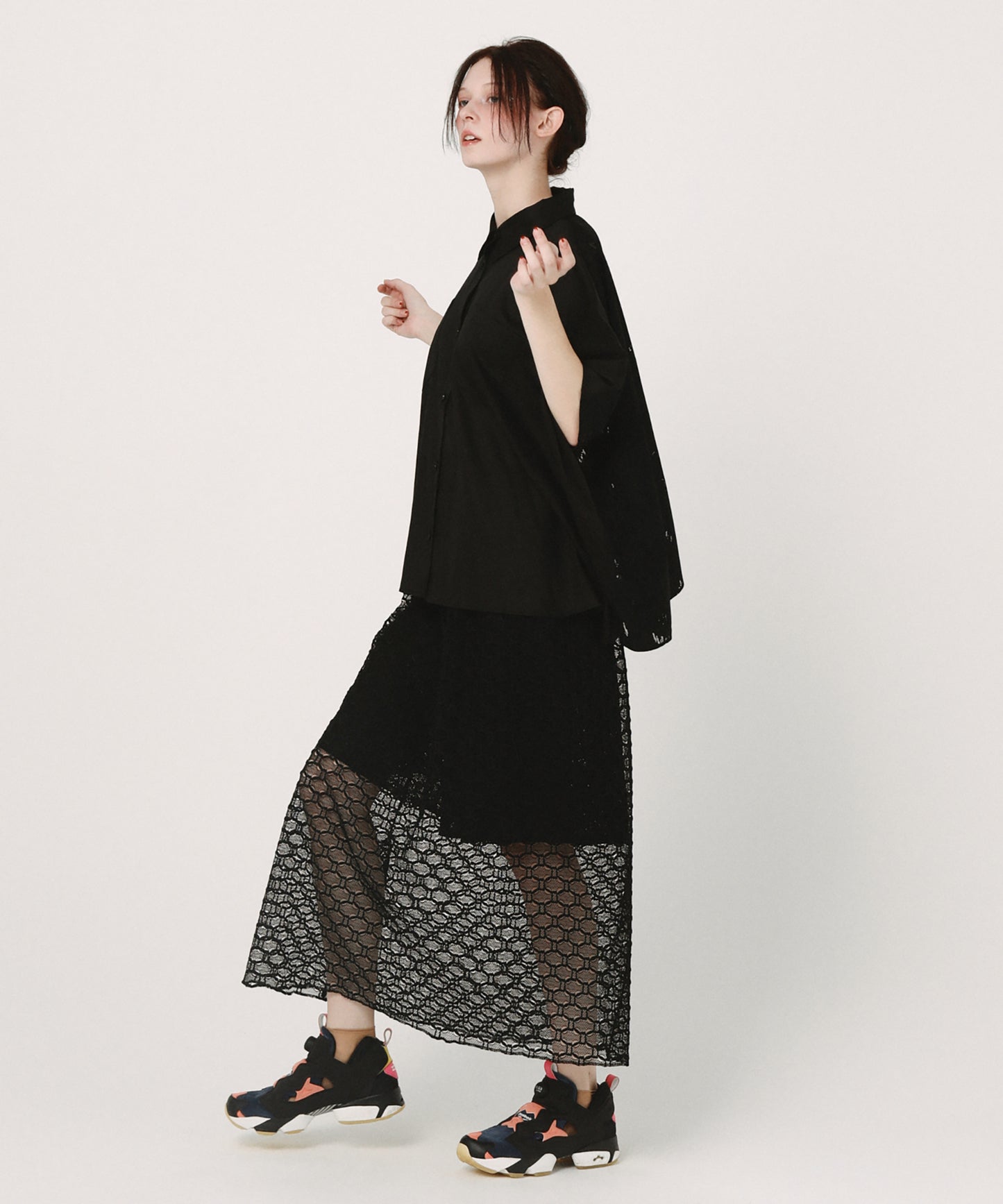 Dancing Lace poncho shirt