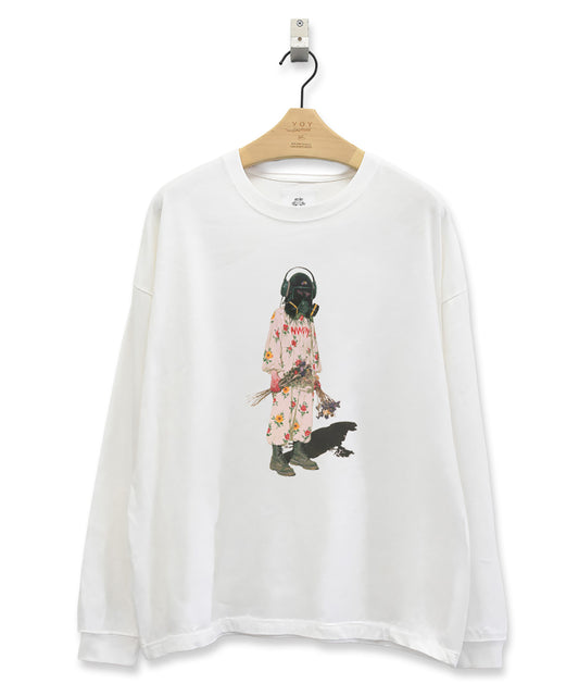 PIGMENT-DYED L/S TEE（/FLOWER DRIFTER）