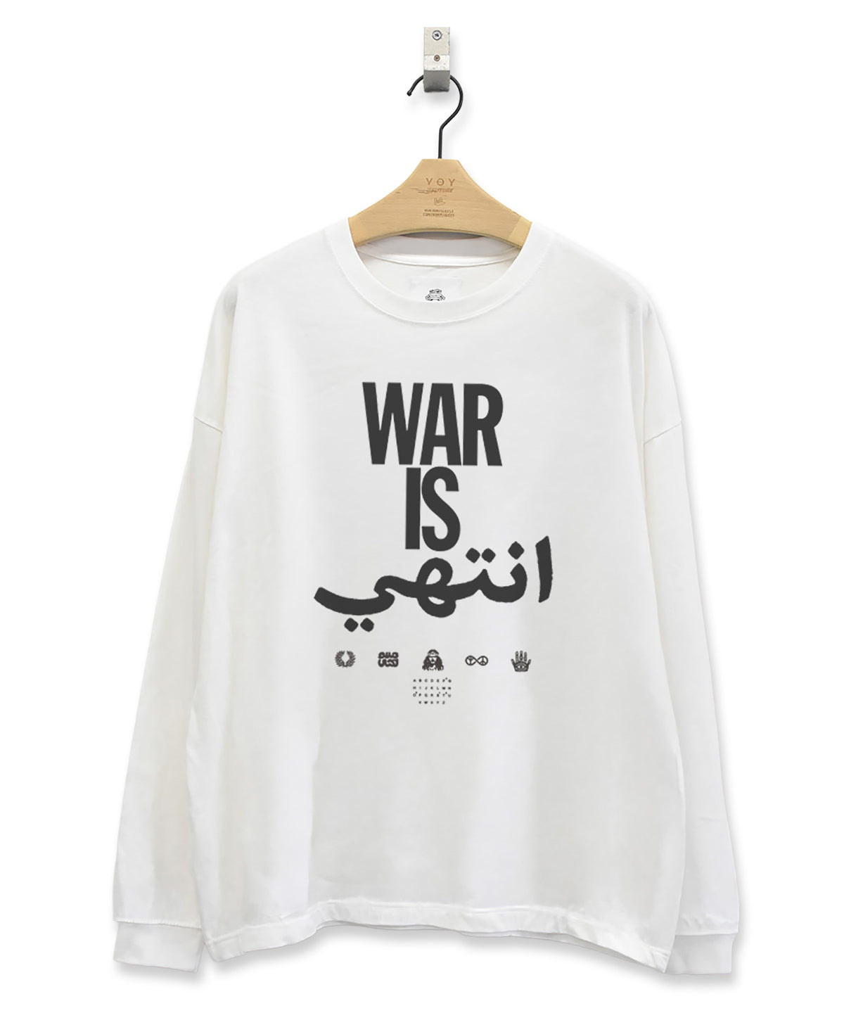 PIGMENT-DYED L/S TEE（WAR IS OVER）