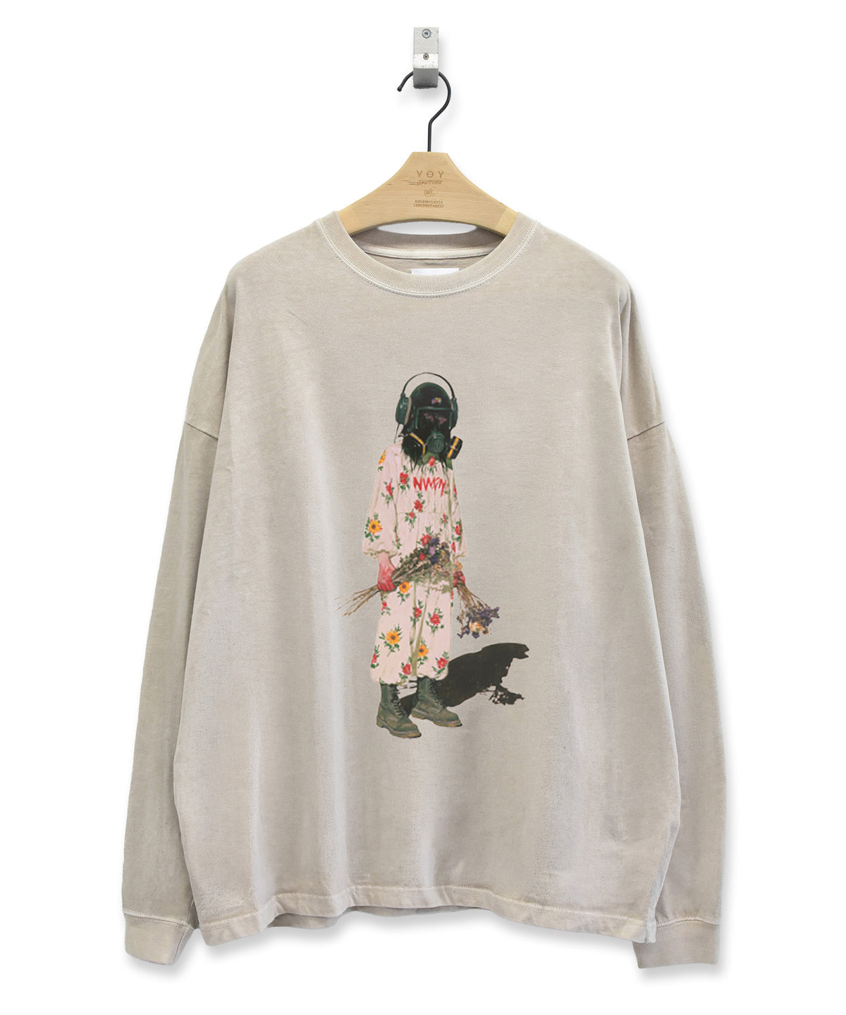 PIGMENT-DYED L/S TEE（/FLOWER DRIFTER）