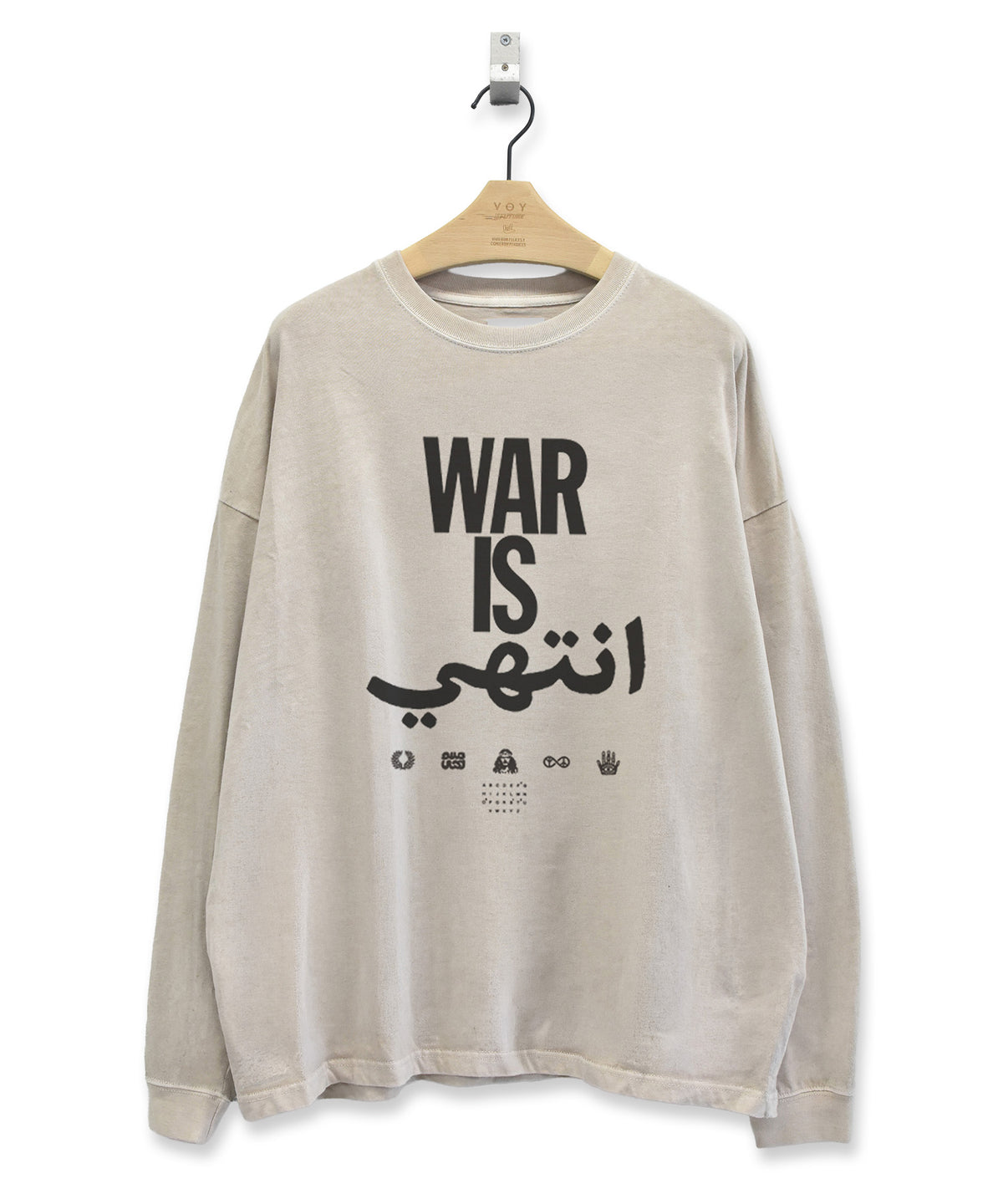 PIGMENT-DYED L/S TEE（WAR IS OVER）