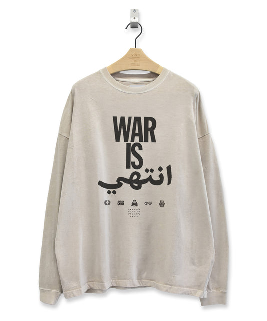 PIGMENT-DYED L/S TEE（WAR IS OVER）
