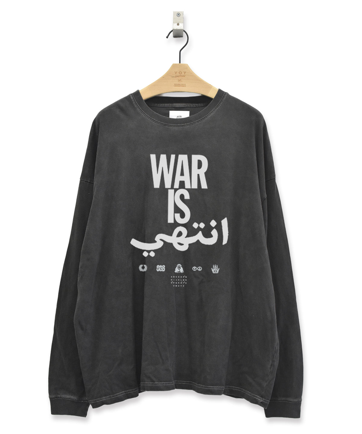 PIGMENT-DYED L/S TEE（WAR IS OVER）