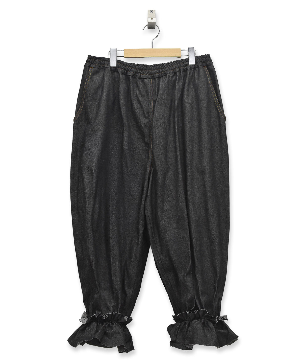GATHERED DENIM PANTS