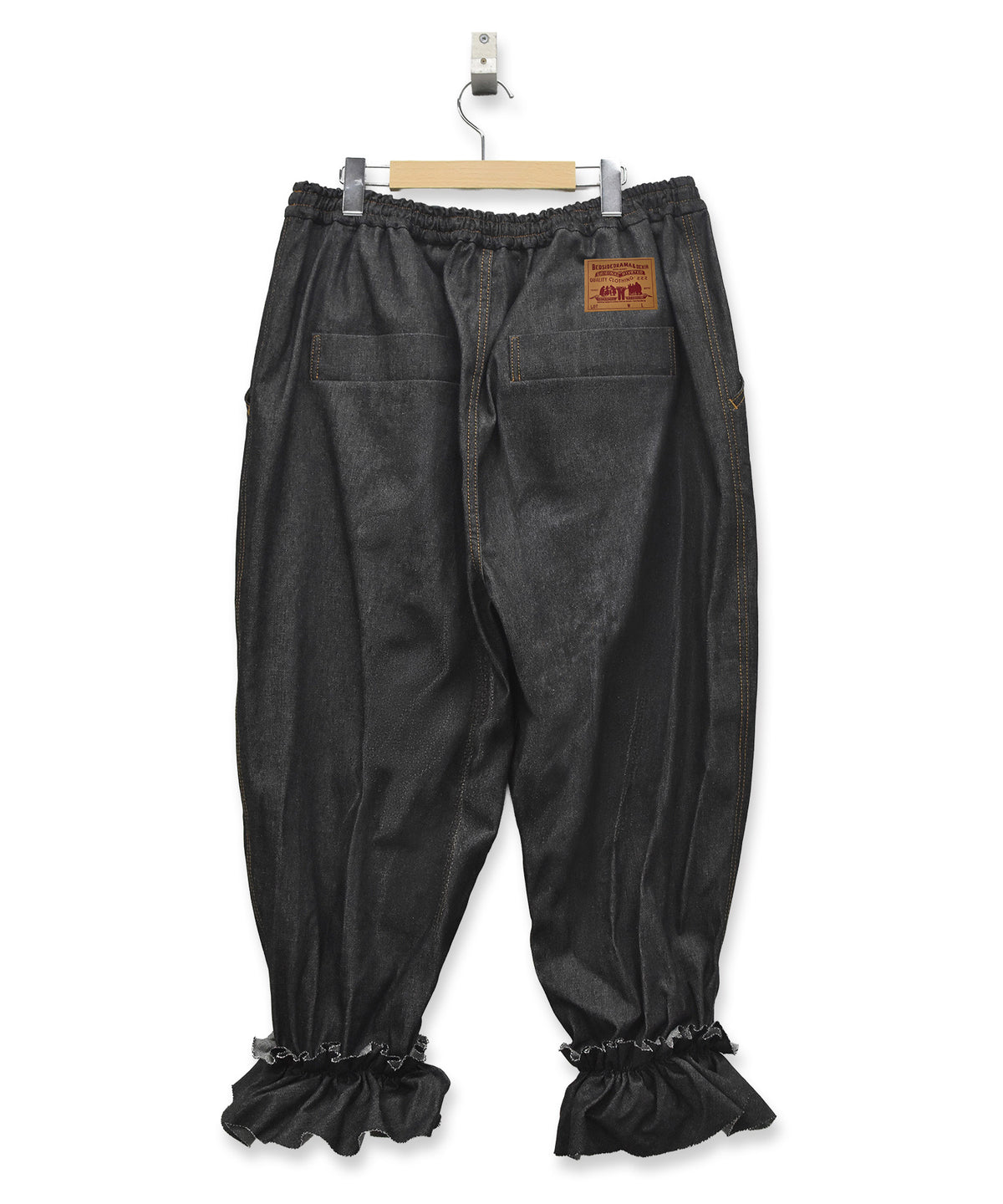 GATHERED DENIM PANTS