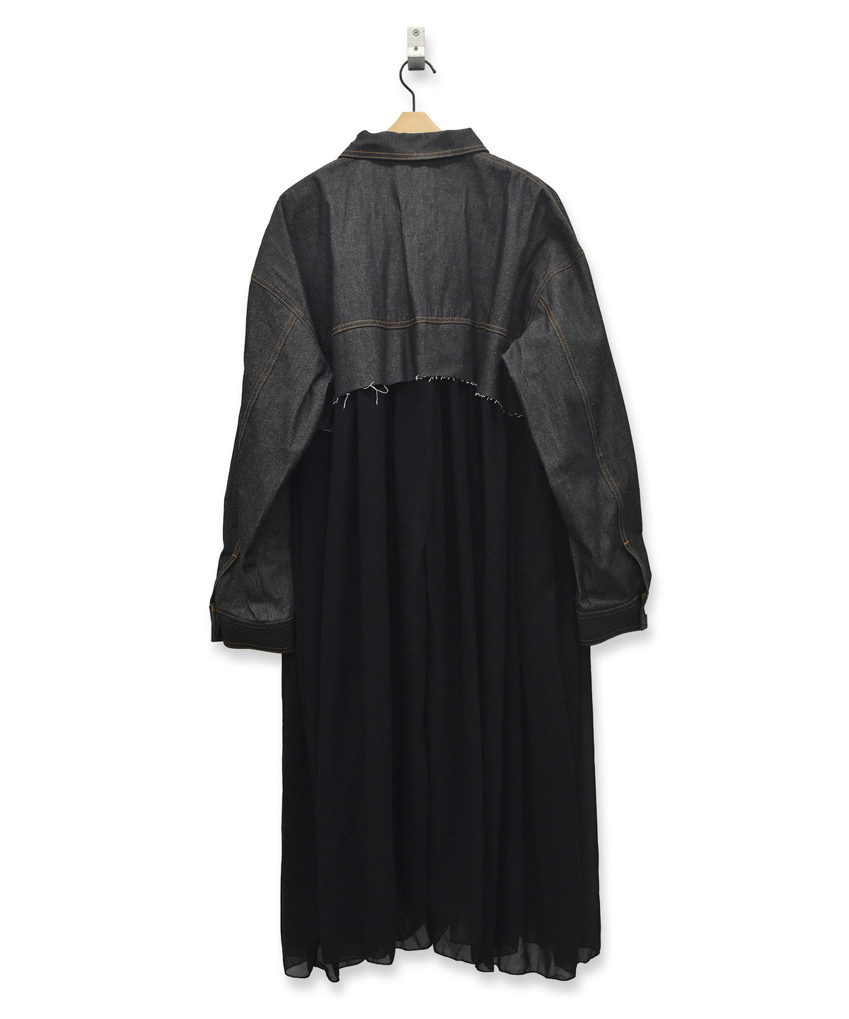RAW-EDGE DENIM COAT