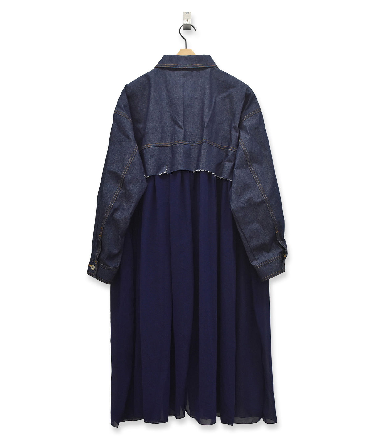 RAW-EDGE DENIM COAT