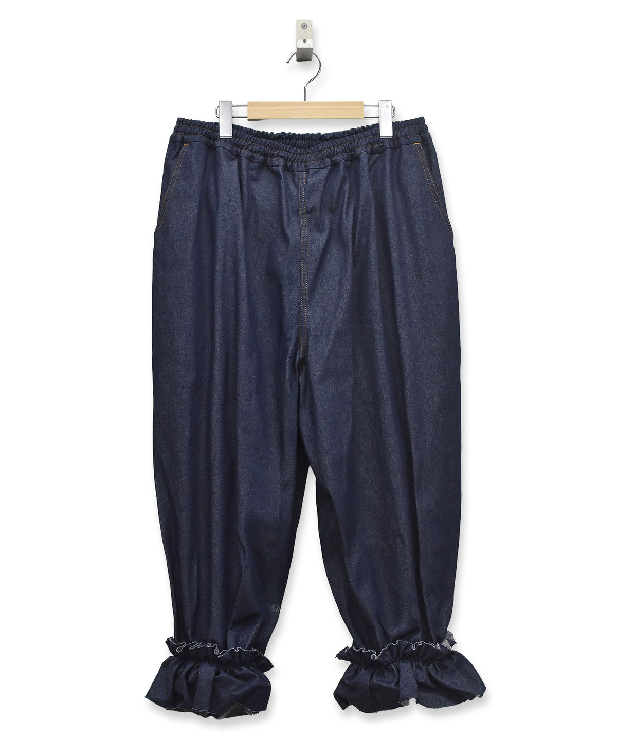 GATHERED DENIM PANTS