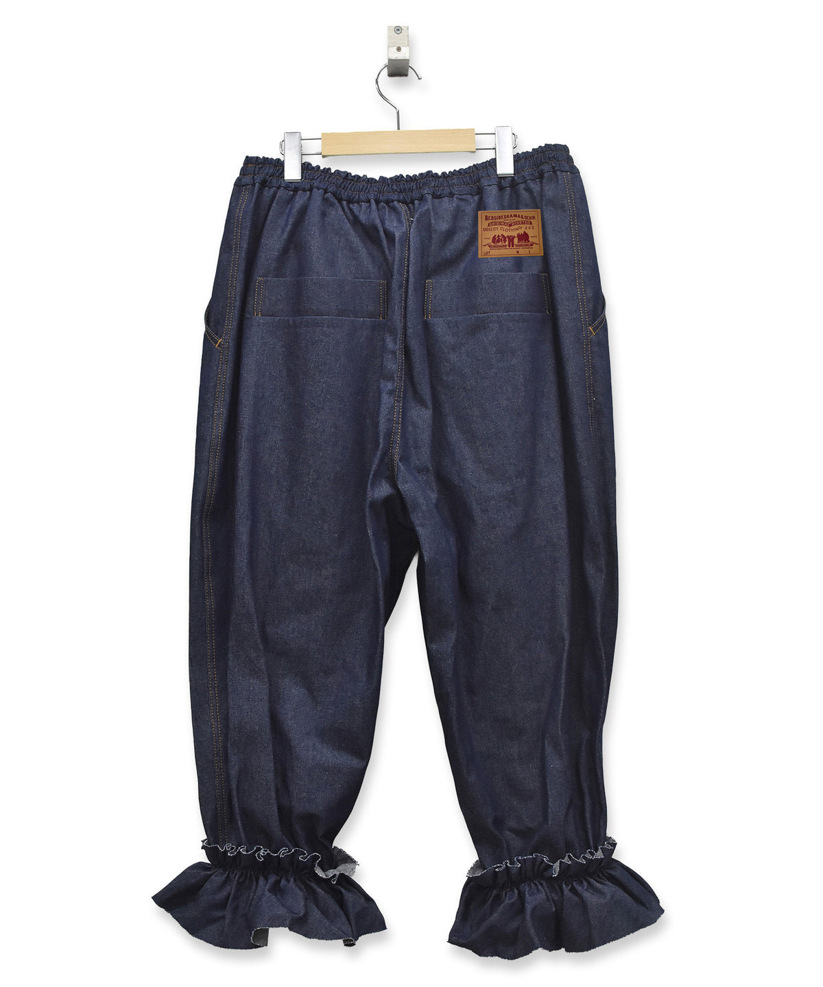 GATHERED DENIM PANTS