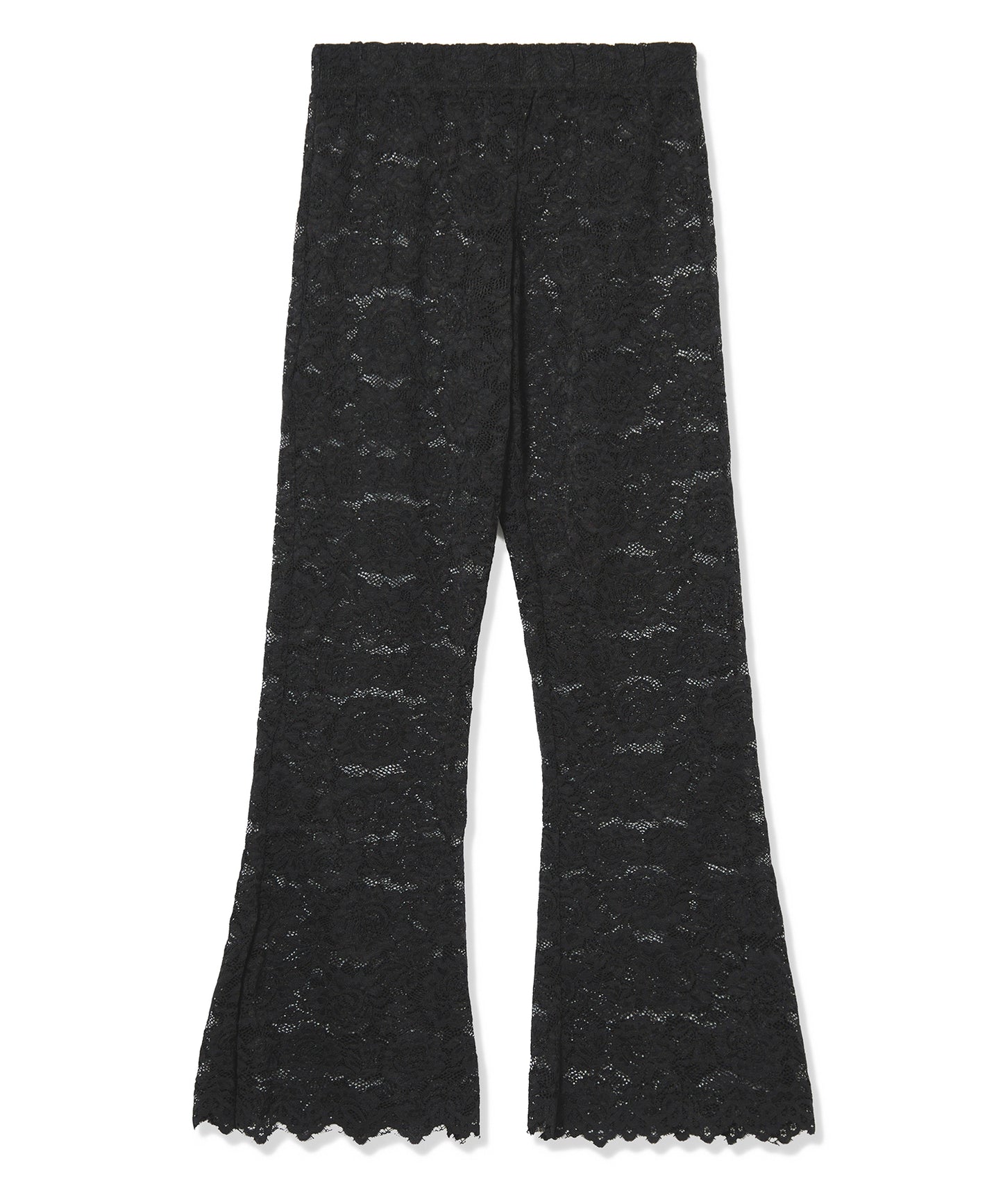 LACE DIRECT PRINT FLARE PANTS