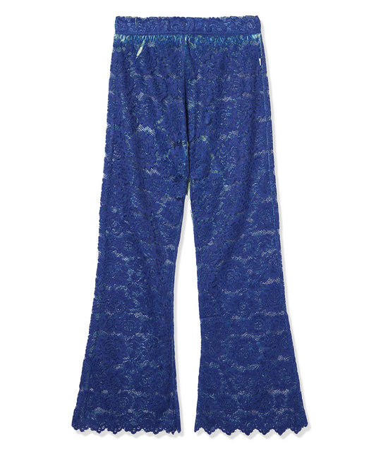 LACE DIRECT PRINT FLARE PANTS