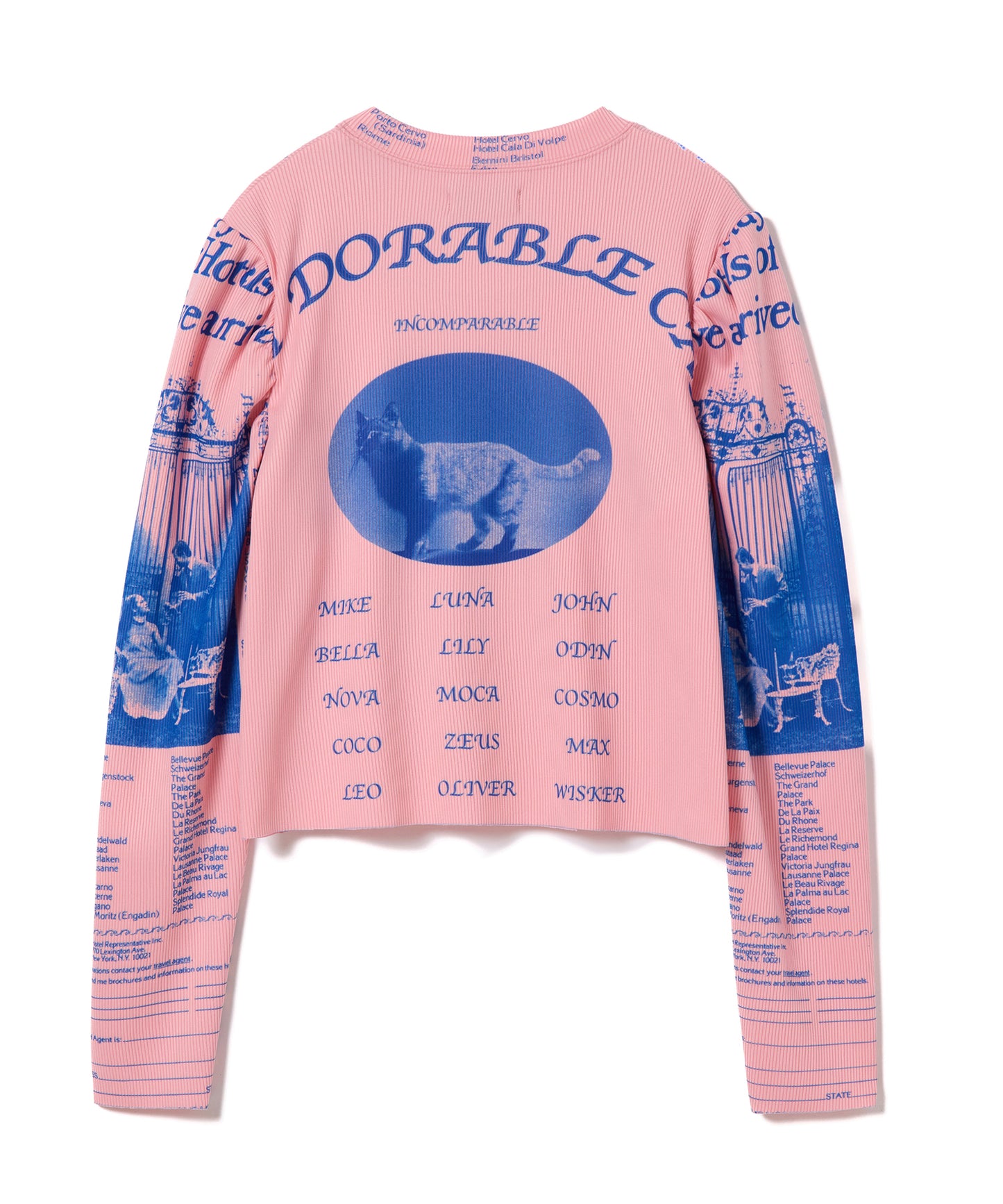 PRINT RIB PUFF SLEEVE C/S