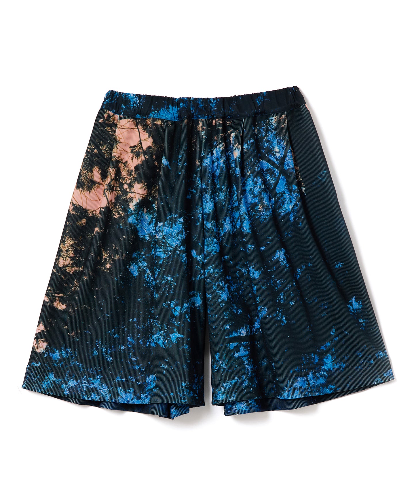 PRINT RIB WIDE SHORTS